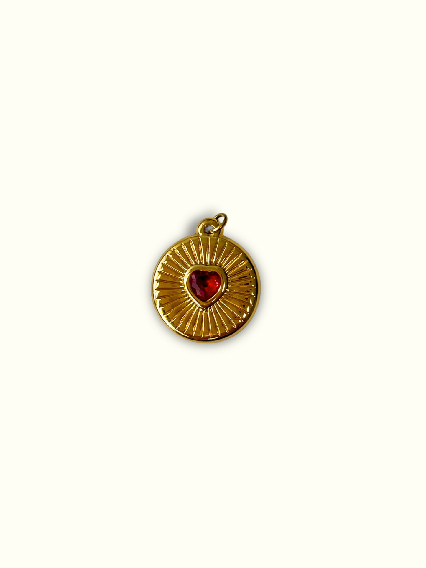 Ruby Heart Charm