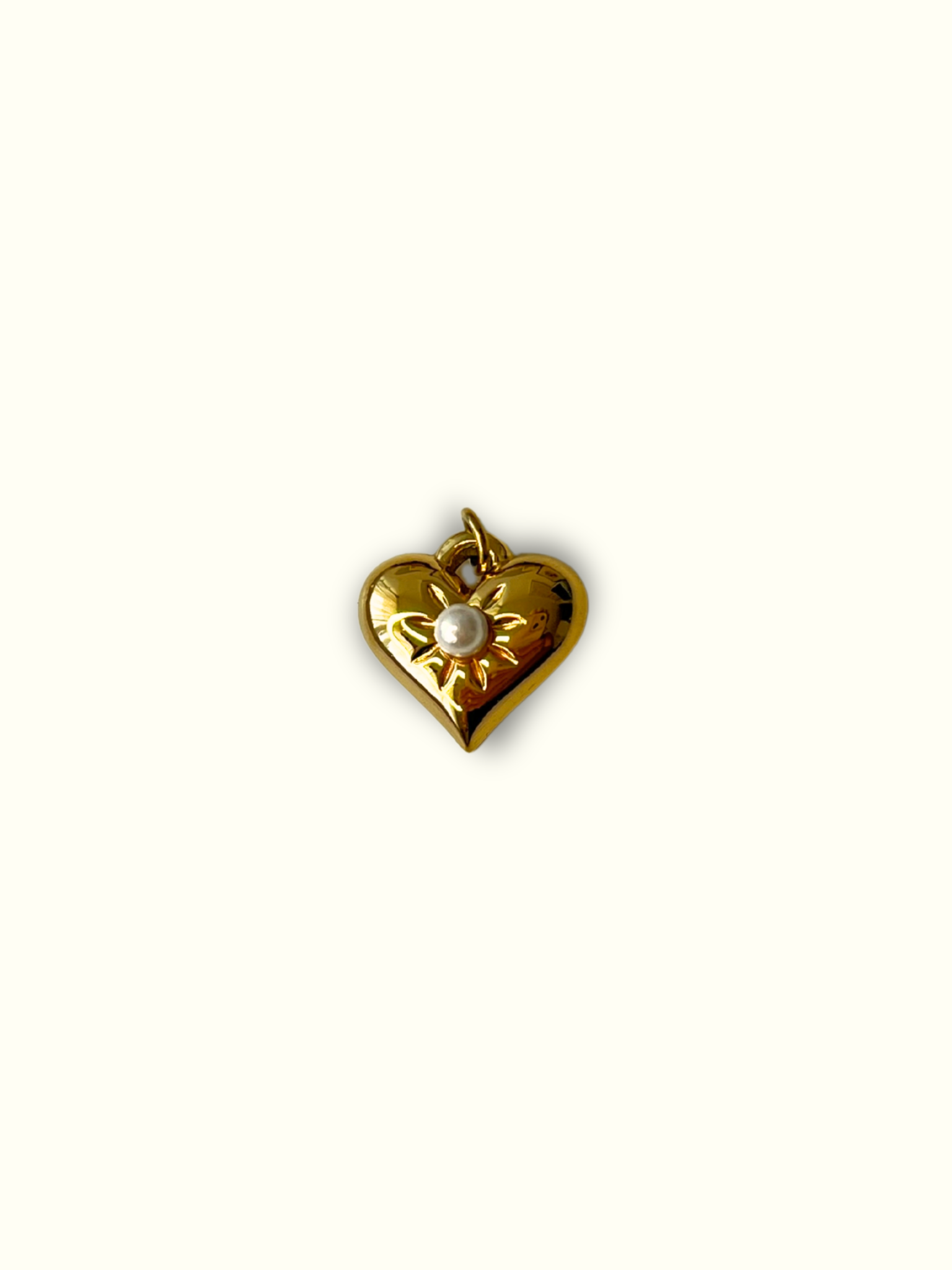 Pearl Heart Charm